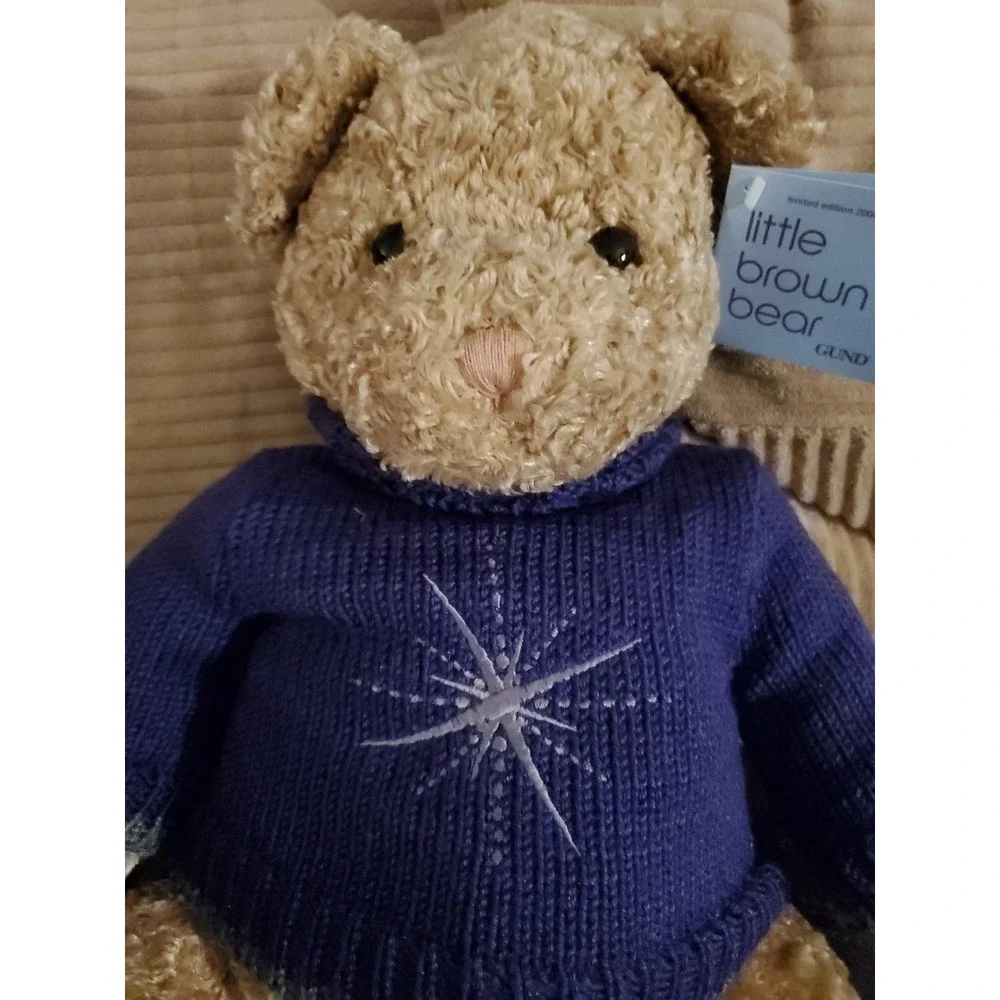 Gund Bloomingdales LITTLE BROWN BEAR Purple Sweater Limited Edition‎ 2004 w/Tags